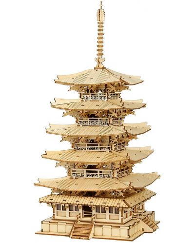 Drvena 3D slagalica Robo Time od 275 dijelova - Peterokatna pagoda - 1